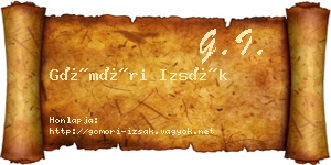 Gömöri Izsák névjegykártya